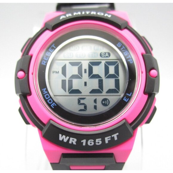 Women Armitron Pro Quartz WR Digital 36mm Round Watch (H906) "New Battery" - Picture 1 of 10